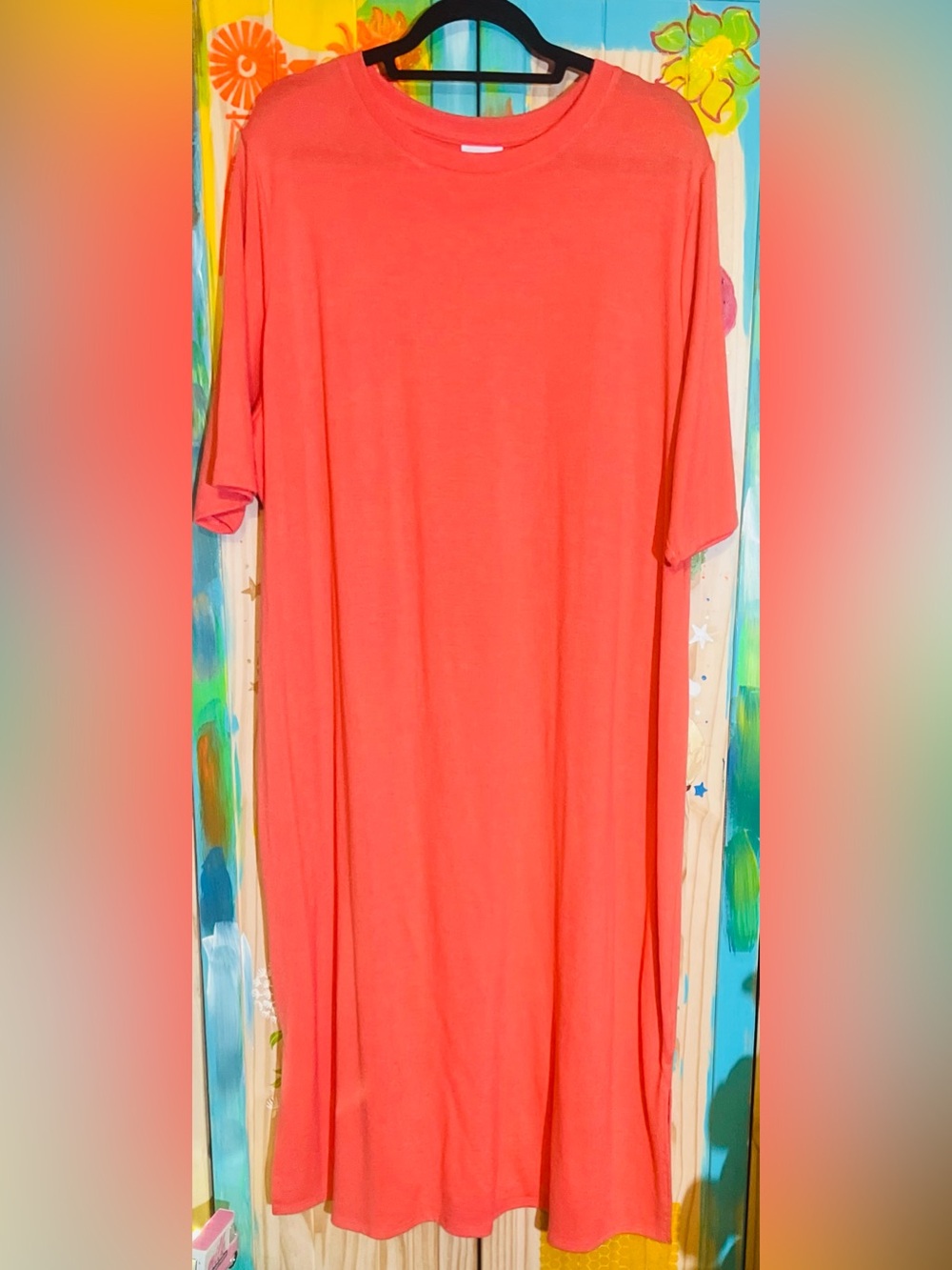 Ava & Viv Coral Short-Sleeve Tunic Dress